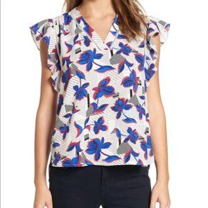 Halogen Flutter Sleeve Top